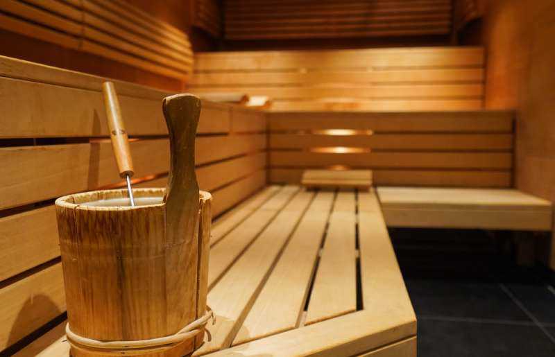 interior of a sauna